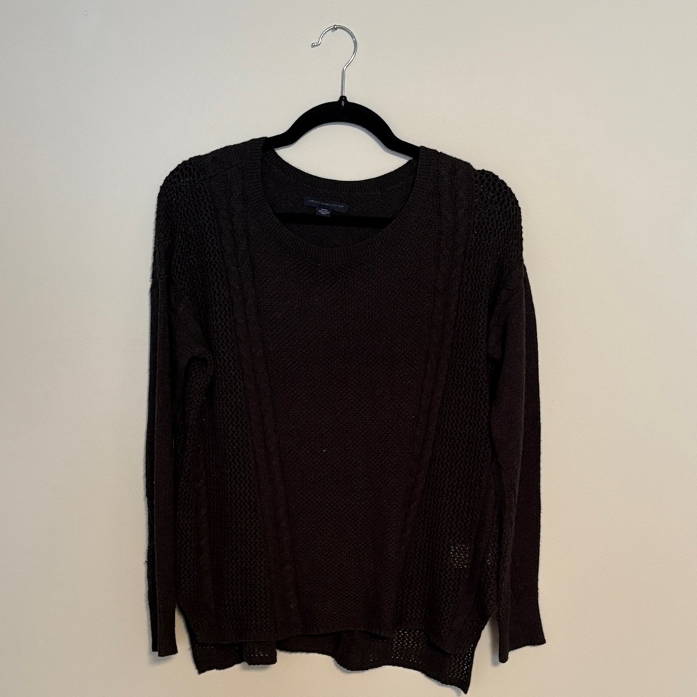 American Eagle Dark Grey Knit Sweater